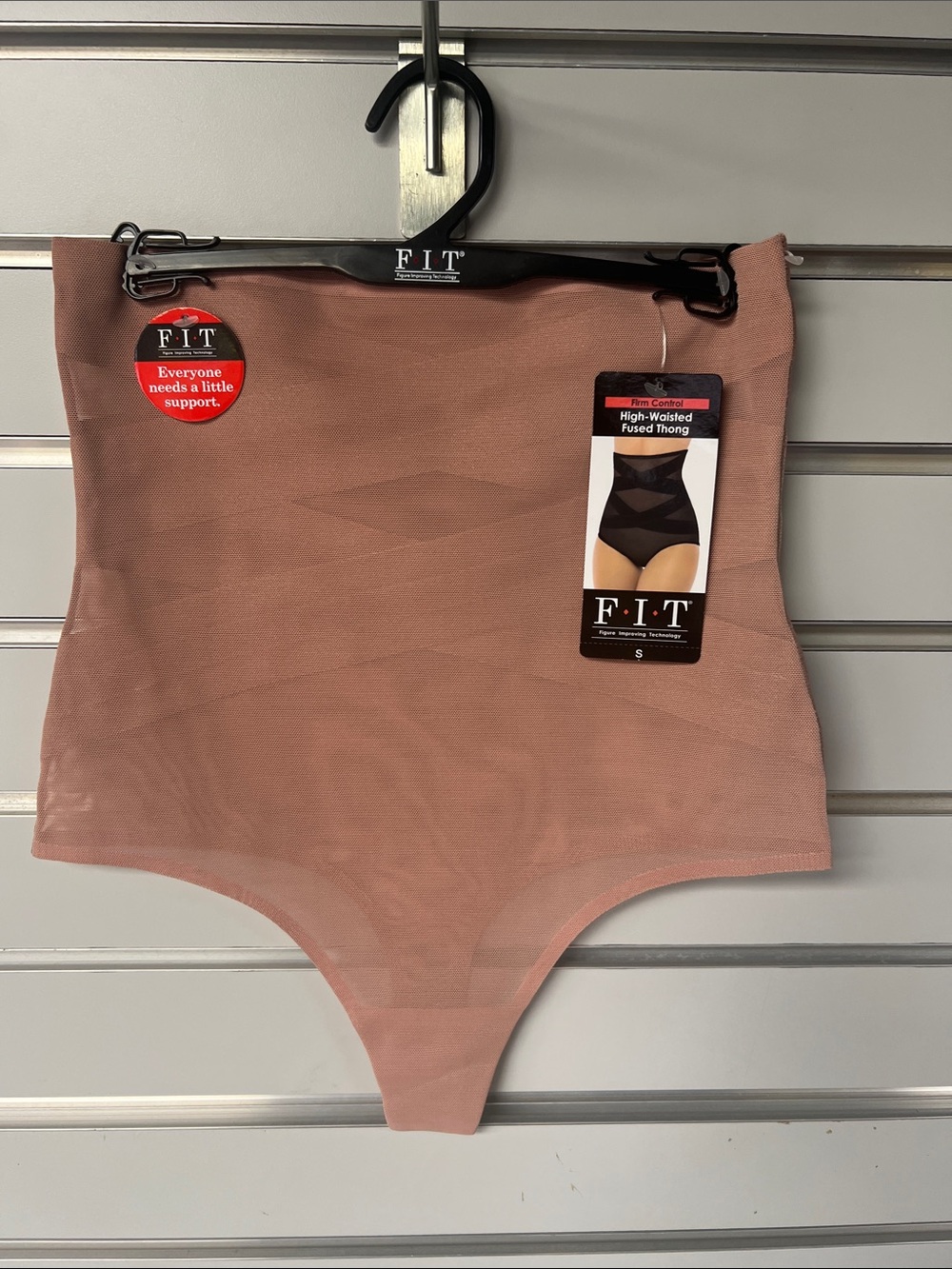 High-Waisted Thong Shapewear in Dusty Rose